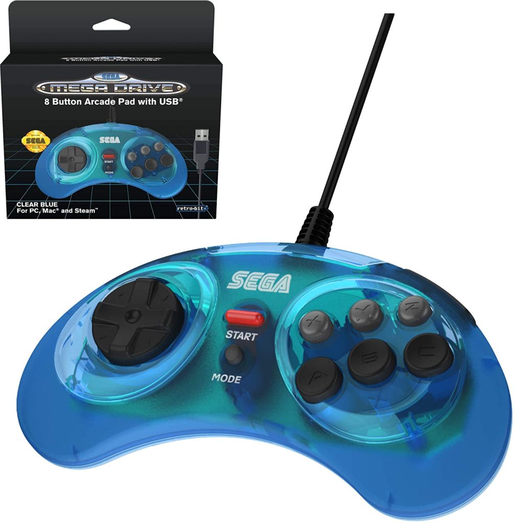 retro-bit SEGA MEGA DRIVE 8 Button Arcade Pad with USB