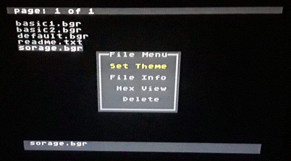 Mega EverDrive Core > File Menu > Set Theme
